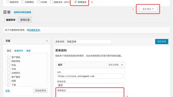 WordPress 添加菜单项目描述