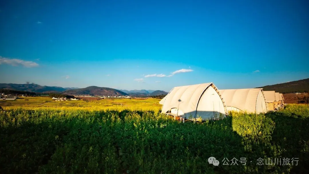保山隆阳区丙麻乡油菜花|土夯小屋，远山淡烟，夕阳花田，这是谁的美好故乡呢 - 第3张
