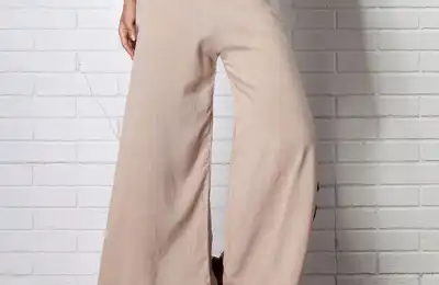 Ethnic Style Lace Wide-Leg Pants Linen Pants Mid-Rise Skirt Pants Casual Pants Women’s Pants Special Price
