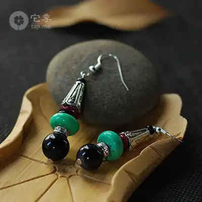 民族风它季复古宫廷高贵时尚气质藏风格耳环唯美个性特色精品(虚拟可下载)